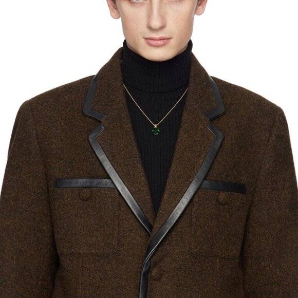 BNWT AW24 ERNEST W. BAKER GREEN STONE PENDANT NECKLACE - Picture 4 of 5